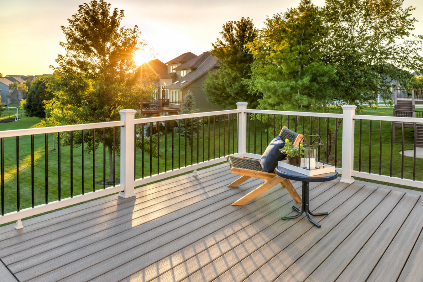 Deck railing installation