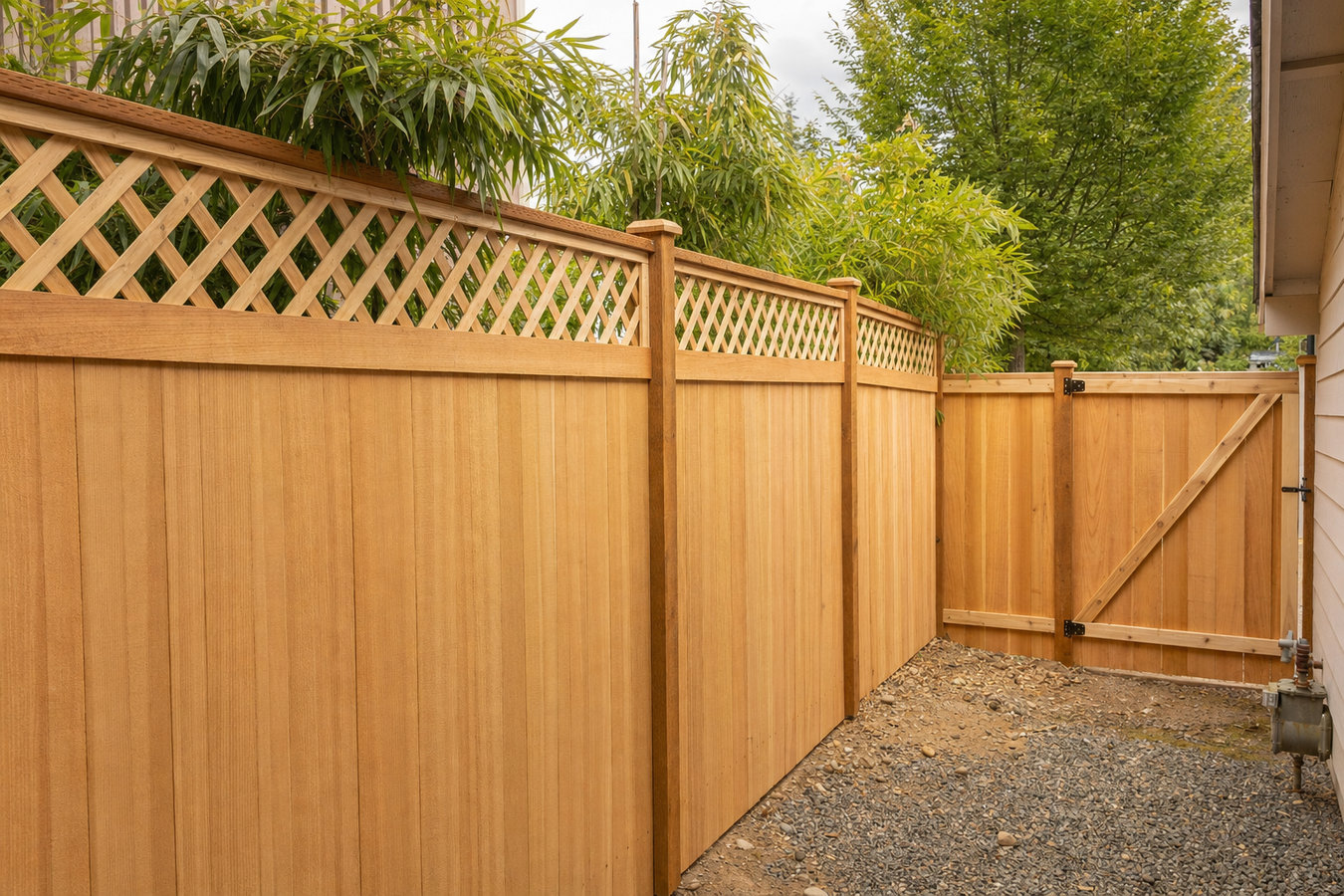 Wood and privacy fence installation
